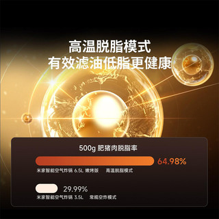 Xiaomi 小米 米家智能空气炸锅6.5L嫩烤版大容量多功能可视化免翻面电炸锅