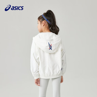asics/亚瑟士童装秋季男女儿童运动休闲梭织便服外套 10本白 120cm