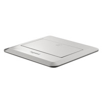 罗格朗平推式地插薄款隐藏式滑盖地插 银色-滑盖式五孔地脚插