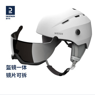 迪卡侬（DECATHLON）盔镜一体滑雪头盔透气抗冲击多功能男女WEDZE1 白色L/59-61cm