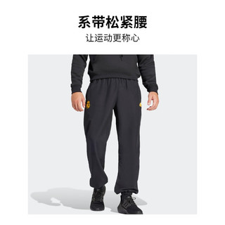 adidas阿迪达斯男装皇马足球休闲文化宽松束脚运动裤HY0632 黑色 A/XL