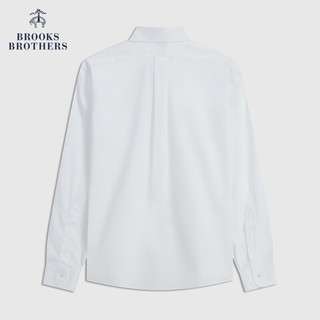 布克兄弟（BrooksBrothers）男士23SUPIMA棉宽距领免烫正装衬衫 1001-白色 16/33