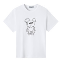 GXG 23夏季新品时尚卡通印花情侣款百搭圆领短袖T恤