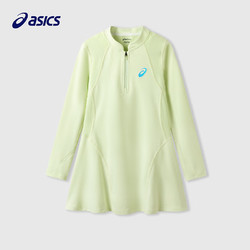 ASICS 亚瑟士 女童针织网布连衣裙舒适吸湿速干线条感 8870光感绿 110cm