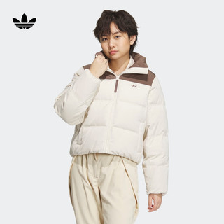 adidas阿迪达斯三叶草女装600蓬短款运动保暖羽绒服IU4813 奇妙白 A/2XS