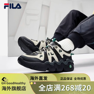 斐乐（FILA）斐乐帕尼尼PANINI男鞋篮球鞋复古运动鞋休闲鞋 黑/燕麦色(BOF12M242605F) 42