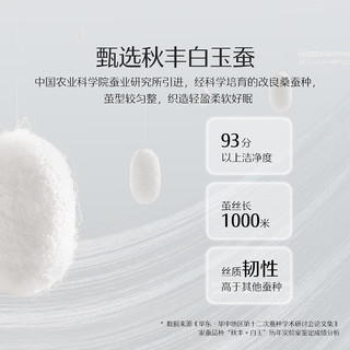 水星家纺 100%桑蚕丝被秋丰白玉蚕丝抗菌四季被子母蚕丝被芯 四季被(茶氨酸抗菌/A类)绯月梅霜 150*210cm