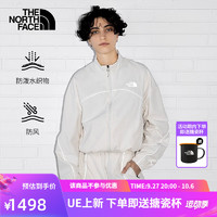 北面（The North Face）UE女防泼水防风宽松拉链外套户外休闲夹克反光832P N3N/白色 S/160/84A