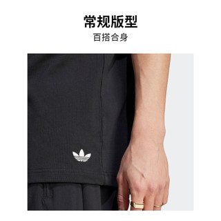 adidas阿迪达斯三叶草苏翊鸣同款男装秋运动上衣圆领短袖T恤 黑色 A/XS