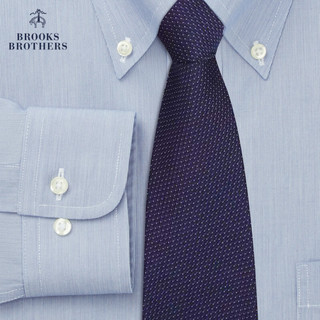 布克兄弟（BrooksBrothers）男士新纯棉扣结领免烫长袖正装衬衫 B435-蓝色 14/2/H