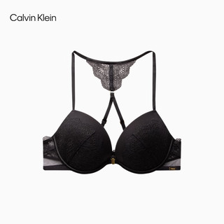 Calvin Klein内衣女士可抽取垫聚拢深V美背文胸QF7499AD UB1-太空黑 34B