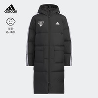 adidas阿迪达斯轻运动男大童冬季运动连帽保暖羽绒服IN5211 黑色 152CM