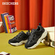 SKECHERS 斯凯奇 女士老爹鞋厚底增高熊猫鞋时尚运动休闲鞋 66666222-BLK 黑色 女款 35