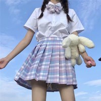 jk制服套装原创正版日系少女百褶裙格裙玻璃糖jk制服裙JK套装