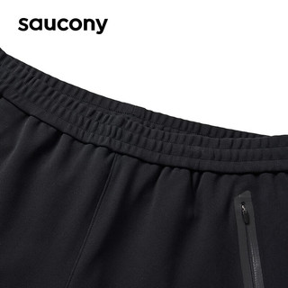Saucony索康尼运动裤男23直筒长裤宽松休闲男士跑步长裤子 正黑色BK01 M(170/80A)