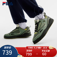 斐乐（FILA）男鞋SLAM摩登板鞋2023冬学院鞋复古运动休闲鞋 百里香/海绿-TS 40