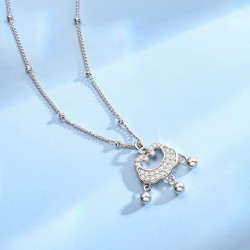 tmowo通体s925纯银平安锁项链时尚国风潮