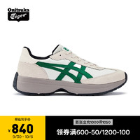 Onitsuka Tiger鬼塚虎舒适透气厚底男鞋女鞋休闲运动鞋老爹鞋TRAIDIO 米色/绿色 42