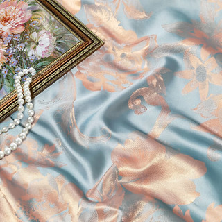 FUANNA 富安娜 家纺床上四件套 高档提花被套套件纯棉床单四件套诗语双人1.5米床