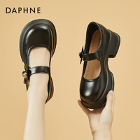 DAPHNE 达芙妮 玛丽珍鞋女鞋2023新款猪腰子大头鞋女玛吉珍鞋子厚底小皮鞋