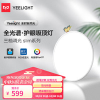 Yeelight易来led吸顶灯客厅灯具卧室餐厅灯集成吊顶超薄护眼Slim客厅灯 全光谱C420-35W-双面出光