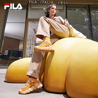 斐乐（FILA） 可颂面包鞋运动鞋女2023冬休闲鞋老爹鞋 布朗熊/印度棕-SI 37.5