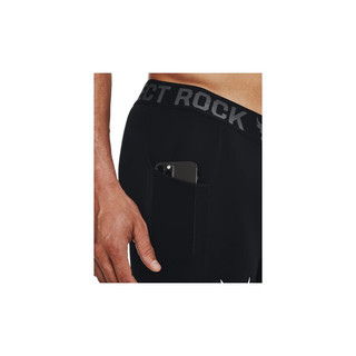 安德玛 Project Rock强森男子印花训练运动紧身短裤1378582 黑色001 L