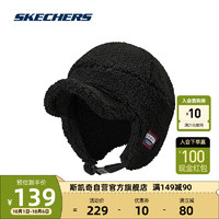 SKECHERS 斯凯奇 男女羊羔绒棒球帽飞行员帽保暖潮酷L423U051