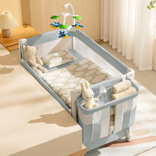 COOL BABY 酷儿宝贝 coolbaby婴儿床拼接大床新生儿宝宝床多功能可移动可折叠拼接床