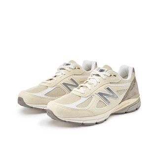 NEW BALANCE NB23男鞋女鞋990V4系列美产运动休闲鞋 米黄色/深卡其色 U990TE4 38(脚长23.5cm)