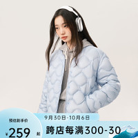 YANXUAN 网易严选 防水防油抗菌蓄热轻薄羽绒服女白鸭绒时尚菱格 外套-晴山蓝 XL