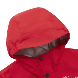 探路者（TOREAD） 儿童冲锋衣男女中大童装秋冬季保暖加厚外套夹克 活力红 160