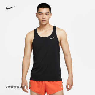 NIKE 耐克 DRI-FIT男子速干跑步背心秋耐克勾勾开衩反光DQ4733