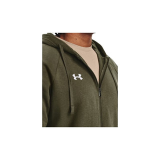 安德玛 UNDERARMOUR）Rival男子抓绒训练运动连帽外套1379767 绿色390 M