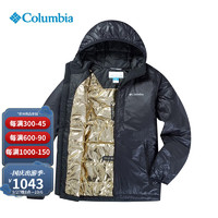 Columbia哥伦比亚棉服男户外金点热能保暖轻薄连帽外套WE8718 010 XL