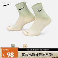 耐克（NIKE）EVERYDAY PLUS 舒适速干运动短袜子（2双） DH6304-913 S