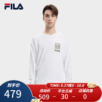 斐乐（FILA）X MAGIC STICK男子套头卫衣时尚休闲针织男装圆领上衣 标准白-WT 180/100A/XL