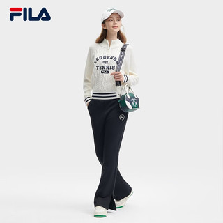 FILA 斐乐女子织衫2023冬简约时尚休闲舒适小高领毛衣 云菇白-WT 165/84A/M