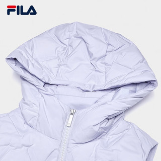 FILA 斐乐 Emerald斐乐女士羽绒马甲时尚休闲宽松连帽上衣 娄阑紫-PU 160/80A/S