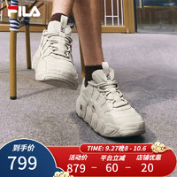 FILA 斐乐 可颂面包鞋运动鞋男2023冬休闲鞋老爹鞋 燕麦色-OM 42