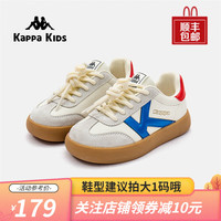 Kappa Kids背靠背卡帕秋季低帮男女童鞋子校园儿童小众板鞋中大童休闲鞋 白蓝/拍大一码 38
