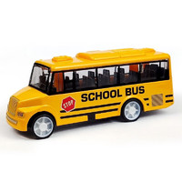 超级森林 合金玩具车回力公交巴士车模型