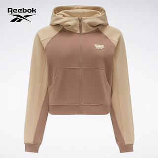 Reebok锐步秋季女子JACKET针织连帽全开襟夹克外套 23FRC104WGR1 A/S