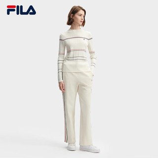 FILA 斐乐女士织衫休闲小高领毛衣 蒸汽白-IV 155/76A/XS