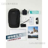 DECATHLON 迪卡侬 双肩背包男/女 旅行休闲便携运动包 潮帆布包10L 青玉色10L带侧兜 轻微色差