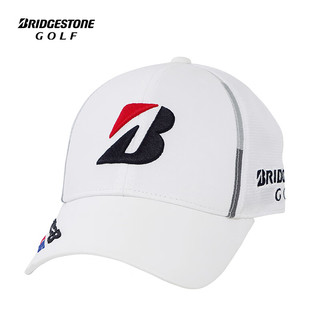 普利司通 高尔夫球帽男女棒球帽全新功能型防水防晒遮阳帽子  白色