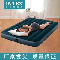 INTEX 充气床垫家用双人气垫床单人加高加厚梦幻绿便携冲气折叠床