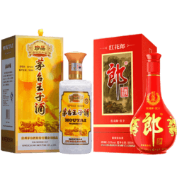 LANGJIU 郎酒 红花郎53度500ml酱香+汾酒53度500ml清香酒