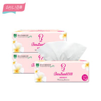 百丽(BaiLi)新柔韧时代抽纸240张X3包 60抽4层加厚天然木浆擦手纸面巾纸
