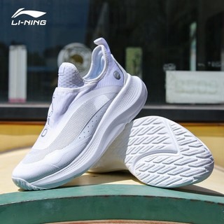 LI-NING 李宁 跑步鞋男SOFT潮流休闲鞋减震低帮轻质夏季透气运动健步情侣鞋 soft go-5标准白 43